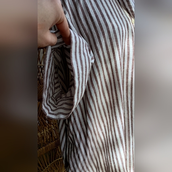 Old Navy Striped Linen Blend Button-Up Shirt Dress With Pockets_2X - Picture 4 of 9
